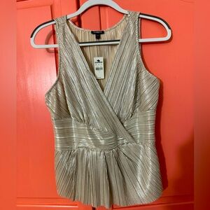 Express gold peplum top L